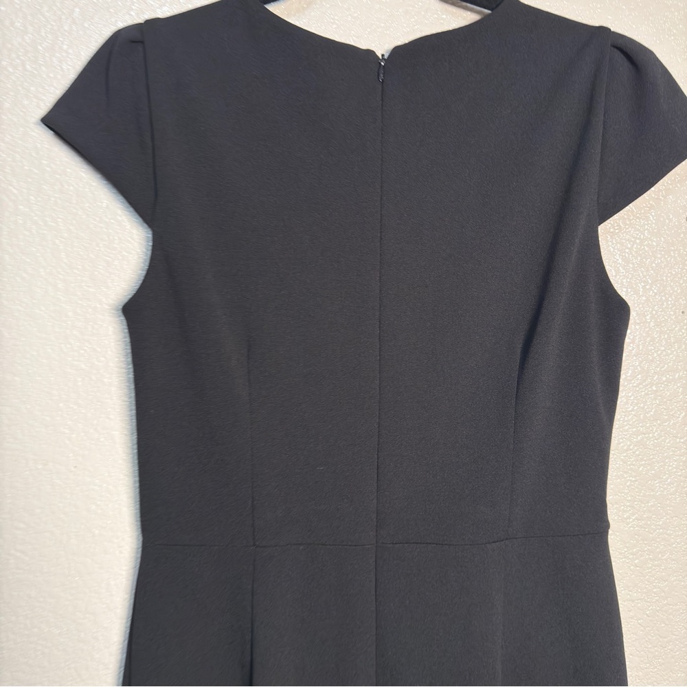 Betsey Johnson Classic Black Midi Puff Sleeve Dress Sz 6 - Picture 6 of 11